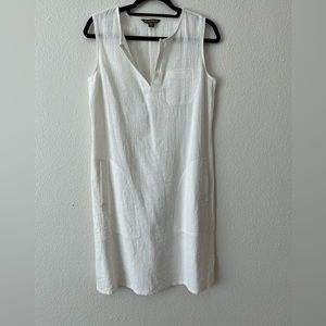 Tommy Bahama Gauzy Crinkle Cotton Sleeveless Dress Women's Swimwear White Size M